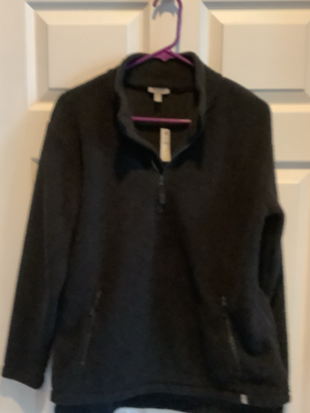 Talbots black Quarter-Zip‎ Women's fleece Sweater